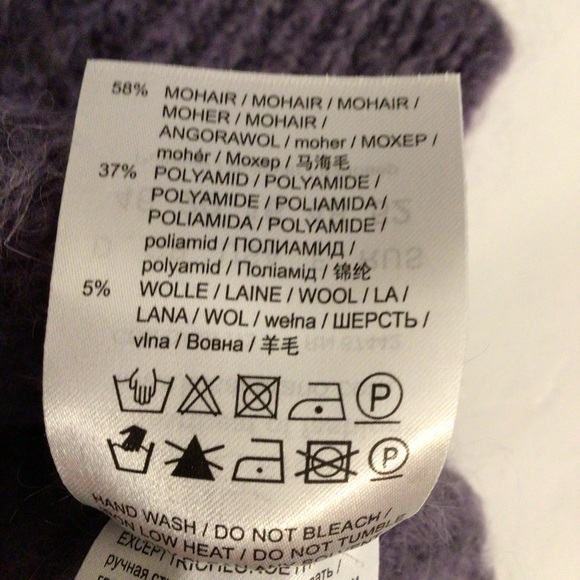 Luisa Cerano Mohair blend  oversized sweater Sz 16 Purple Casual Quiet Luxury - Picture 5 of 9